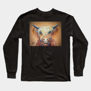 Highland Cow Mug Shot Long Sleeve T-Shirt